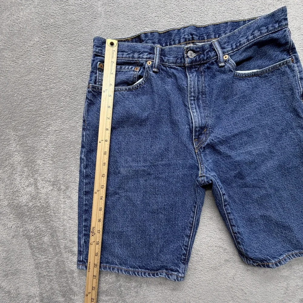 Levi's 505 Shorts Mens 36 Blue Bermuda Denim Cotton 5-Pocket Medium Wash